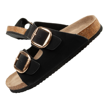 Lee Cooper buty laczki damskie klapki wsuwane czarne wygodne lekkie