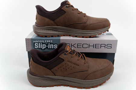 Skechers buty męskie Slade Ultra Slip-ins brązowe wsuwane wygodne