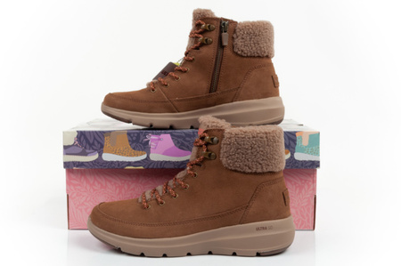Buty zimowe damskie sportowe Skechers Glacial Ultra-Woodlands [16677/BRN]