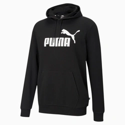 Puma bluza sportowa męska Ess Big Logo kangurka z kapturem czarna