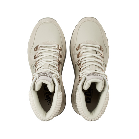 Lee Cooper buty zimowe sportowe damskie jasnoszare botki ocieplane