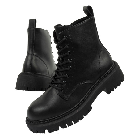 Buty damskie botki Skechers traperki [167344/BBK]