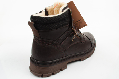 Wrangler buty męskie trzewiki Gillen Fur brązowe ocieplane botki modne