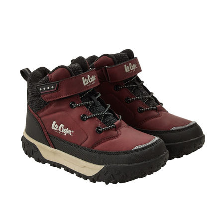 Lee Cooper buty sportowe trzewiki burgundowe za kostkę ocieplane