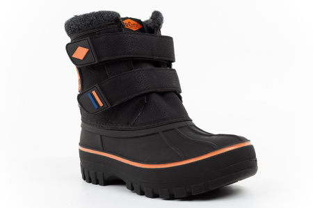 Lee Cooper buty zimowe dziecięce śniegowce czarne ocieplane na rzep